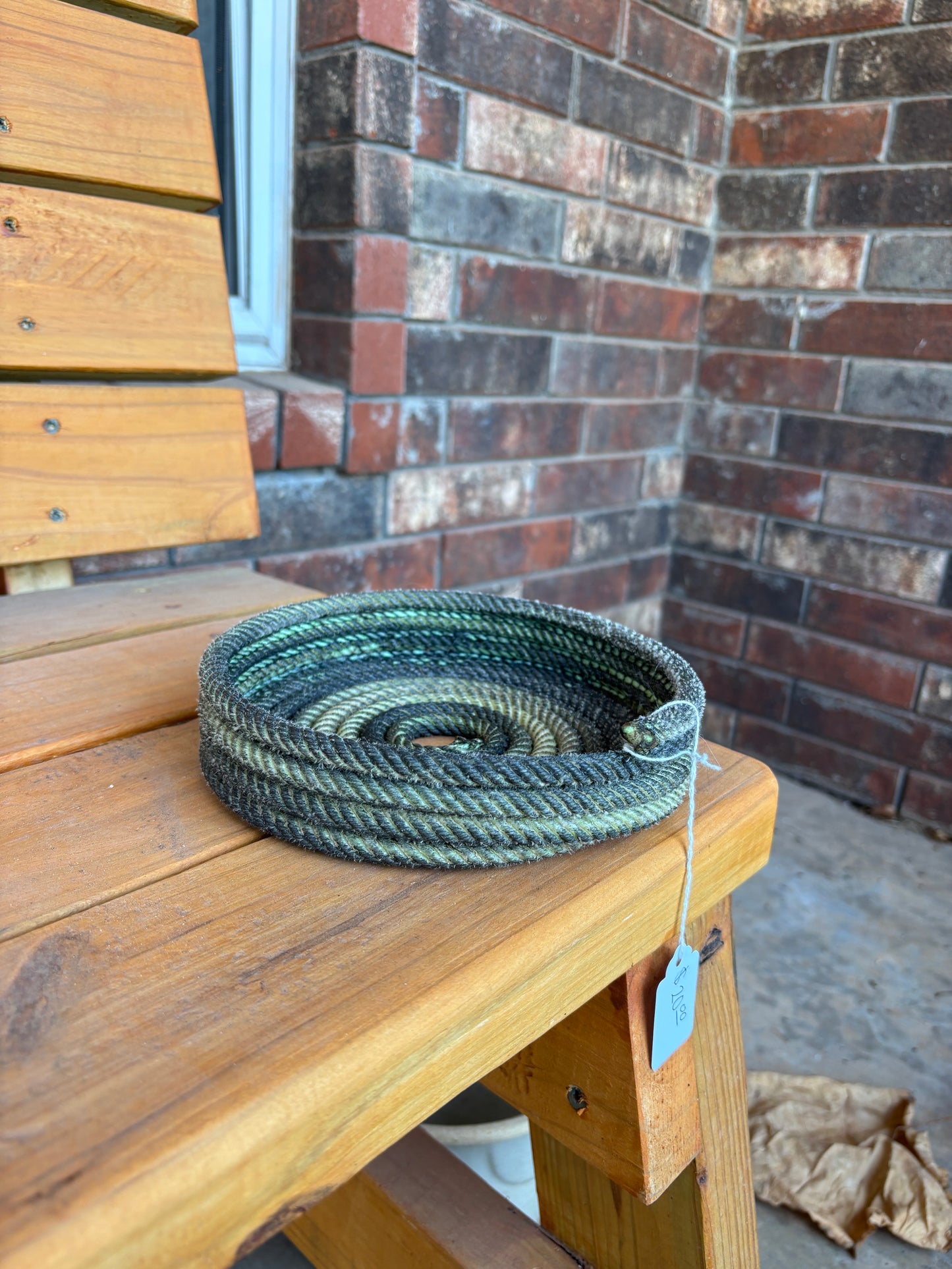 Green Lariat Basket - G004